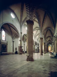 Interior view of the Basilica of Santa Maria Novella