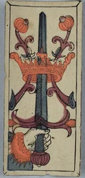 Italian playing card, 17th century