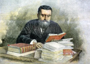 Jean Jaurès at his reading desk