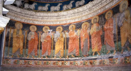 Jesus and Mary among the Twelve Apostles
