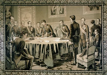 King Charles Albert of Savoy Signs the Statute