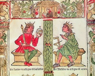 King Latinus and King Alexander, from The Book of Fate by Lorenzo Spirito Gualtieri