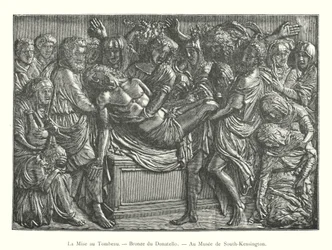 The Entombment, Bronze by Donatello, at the South-Kensington Museum (engraving)