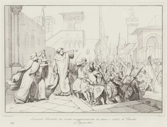 Leonardo Dandolo Courageously Attempts to Quell the Rebels of Candia