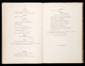 Libretto of Tosca by Giacomo Puccini, Edition Ricordi, Italy