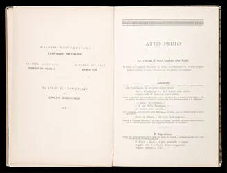 Libretto of Tosca by Giacomo Puccini, Edition Ricordi, Italy