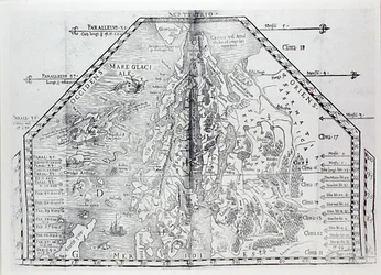 Map of Scandinavia, from an atlas by Olaus Magnus