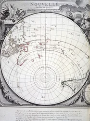 Map of the Pacific Ocean engraved in Venice in the 18th century