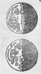Maps of the Moon, Illustration from Sidereus Nuncius by Galileo Galilei, 1610