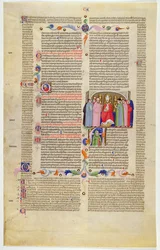 Leaf with miniature from Gratian