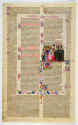 Leaf with miniature from Gratian
