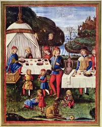 Maximilian Sforza as a Child Having a Meal in the Garden