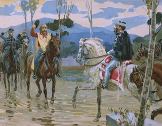 Meeting between Giuseppe Garibaldi and King Victor Emmanuel II on the 26th October 1860 at Teano