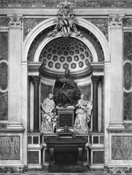 Monument to Pope Clement XII (1652-1740) with Porphyry Urn and Columns, from the Pantheon
