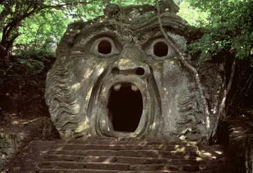 Mouth of a Fantastical Cave, Stone Sculpture in the "Parco dei Mostri"