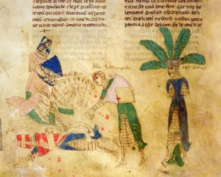 Tristan Frees King Arthur, from the Story of Tristan