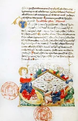The Last Supper, from the Breviary of Monte Cassino