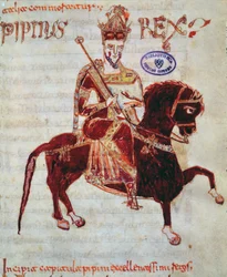 Equestrian Portrait of Pepin (c.773-810) King of Italy, 1023