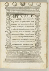 Octoginta volumina, the Hippocratic corpus translated from Greek into Latin by Marcus Fabius Calvus