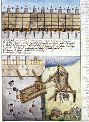Page of a Notebook Explaining the Construction of a Dam. 17th century, Archivio di Stato, Milan