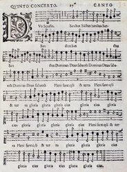 Page of musical score of Concerto 5 in 