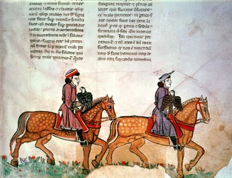Frederick II: Two horsemen with falcons