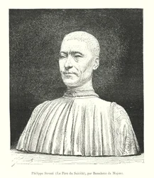 Filippo Strozzi, The Father of Suicide, by Benedetto da Maiano (engraving)