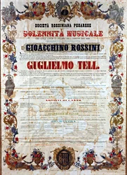 Playbill for Guillaume Tell, the opera by Gioachino Rossini, c.1864
