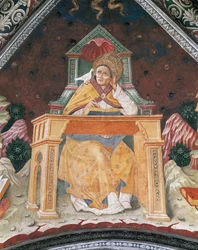 Pope Gregory I, in the Chapel of St. Margaret of Antioch, vault of the Sanctuary of Santa Maria Assunta
