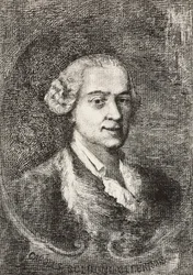 Portrait of Carlo Goldoni (1707-1793), Italian playwright, engraving by Marco Pitteri from painting by Giambattista Piazzetta and drawing by E Ximenes