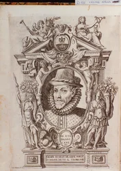 Portrait of Cesare Black called Il Trombone, an Italian dancer