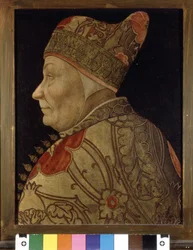 Portrait of Francesco Foscari, Doge of Venice. Painting on wood. Venice Correr Museum