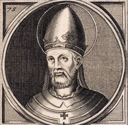 Portrait of Pope Martin I (engraving)