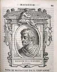 Portrait of Tomaso Masaccio from Vasari
