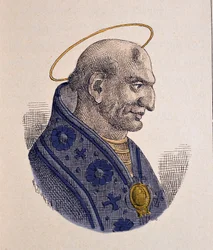 Portrait of Pope Adeodat II (672-676)
