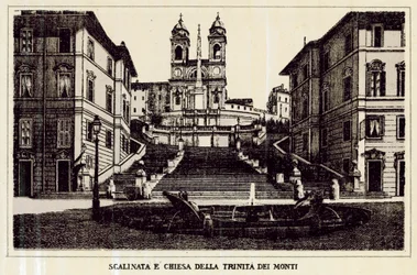 Rome: Steps and Church of Trinita dei Monti