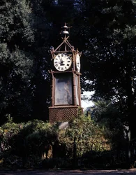 Rome, water clock of the Pincio (Villa Borghese), built in 1867. It was carried out by the Dominican Giambattista Embriaco.