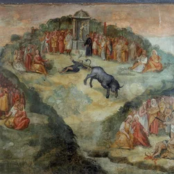 Saint Hippolytus Throwing the Thurible Given to Him by Pontifex Battistellus (Detail)