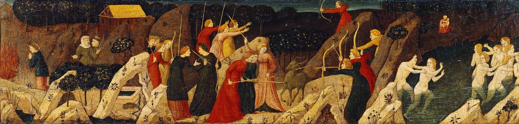 Scene of a Battle with Bows and Arrows and the Chase