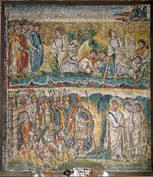 Scenes from The Book of Joshua: The taking of Jericho, The seven priests carrying the Ark of the Covenant