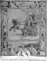 Seasons Tapestry, Apollo driving the Chariot of the Sun
