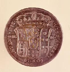 Silver Piastra from Naples: Reign of Charles III of Spain