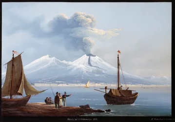 Snow storm / Vesuvius volcano eruption on January 2