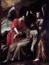 St Francis of Assisi Comforted by the Angels After Receiving the Stigmata