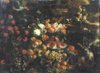 Still Life with Fruit and Putti