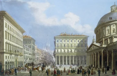 The City Hall and Piazza di San Carlo from Views of Milan and its Environs