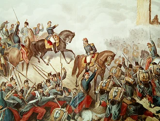 The Piedmontese and the French at the Battle of San Martino in 1859