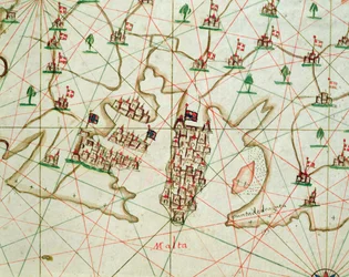 The Port of La Valletta, from a Nautical Atlas, 1646 (detail)