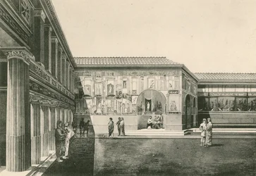 The Stabian Baths - The Courtyard of the Stuccoes as it was