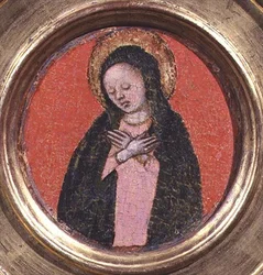 The Virgin Mary, right hand side of a triptych (detail)